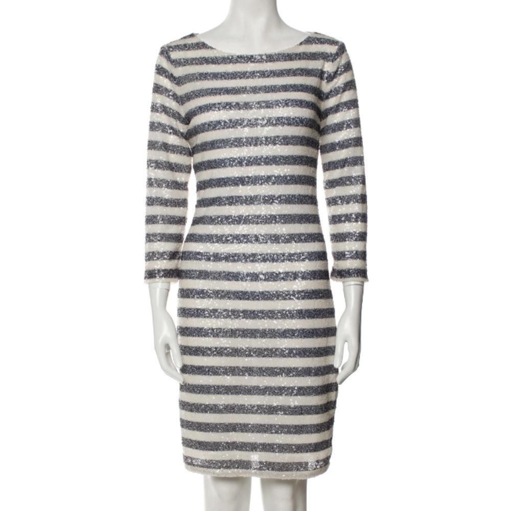 NWT Alice + Olivia Striped Sequin Dress